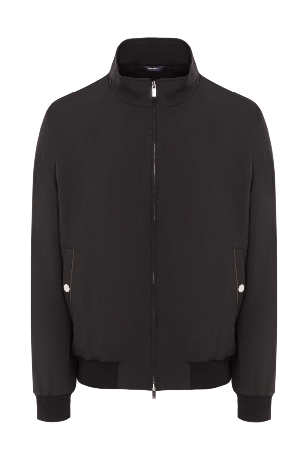 Tombolini a laconic bomber jacket with a stand-up collar made of black wool 193204 - photo 1