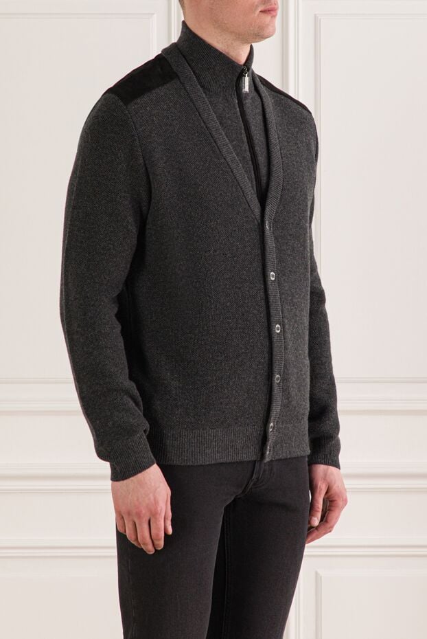 Zilli cashmere cardigan with a stand-up collar and zip 193207 - photo 3
