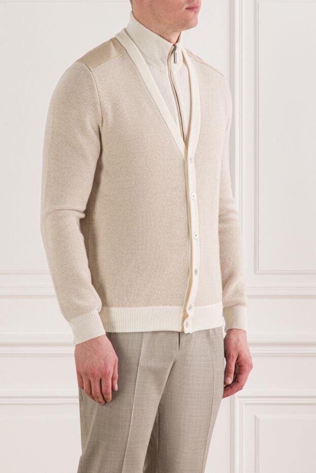 Zilli men's cashmere cardigan with a multi-layered zipper insert 193209 - photo 3