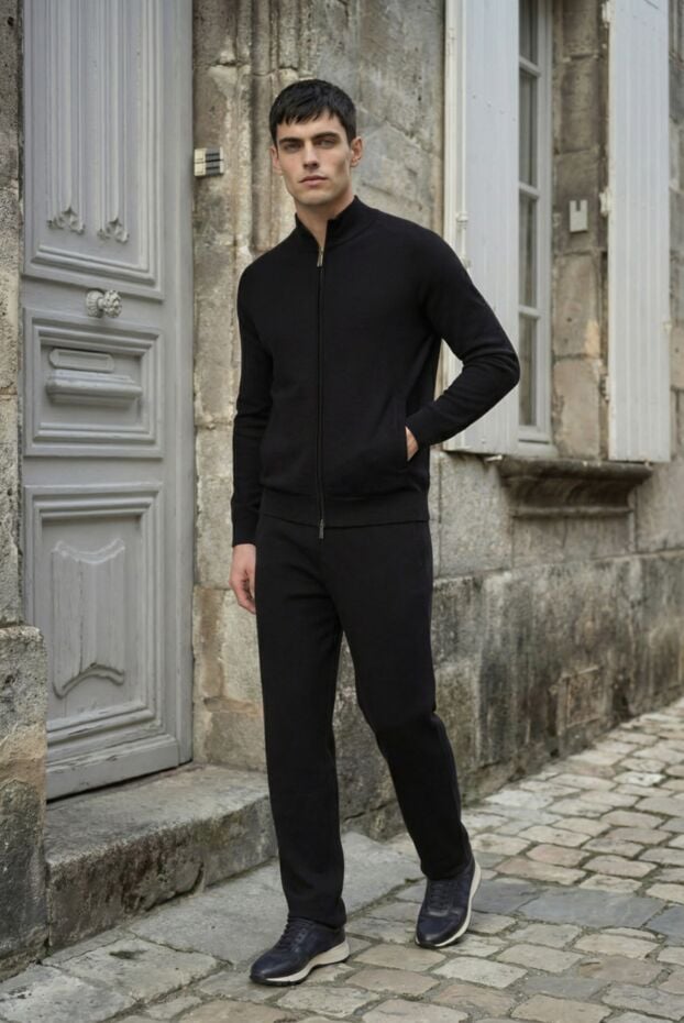Zilli men's black tracksuit made of wool and silk 193220 - photo 2
