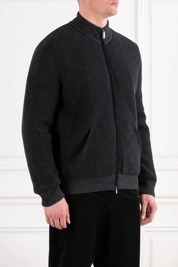 Zilli men's classic bomber jacket with a stand-up collar 193222 - photo 3