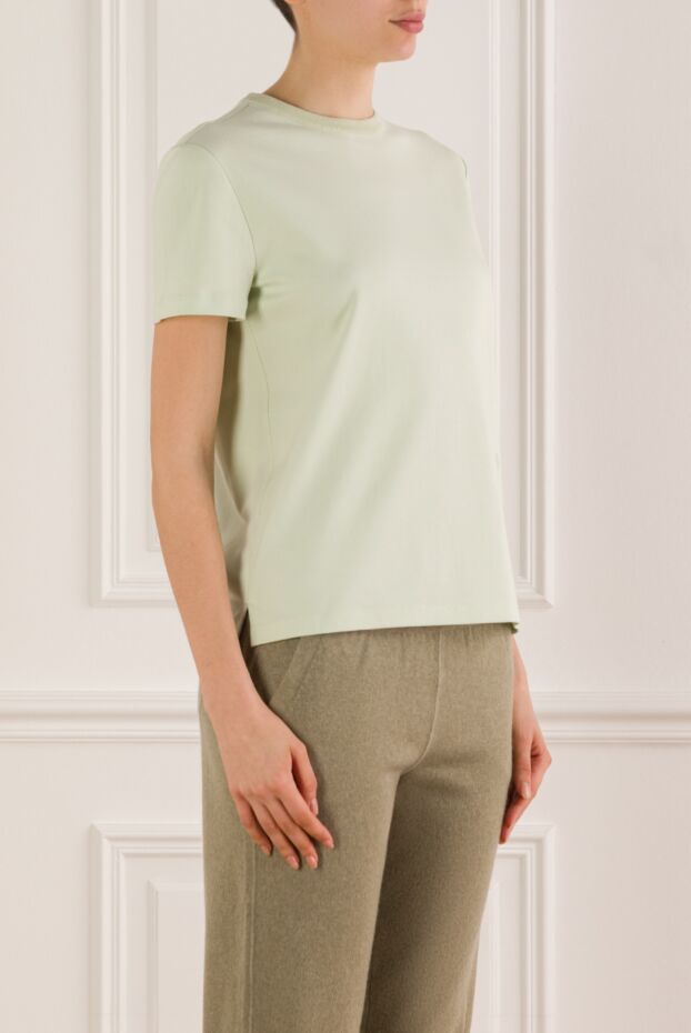 Loro Piana women's light green t-shirt made of 100% cotton 193257 - photo 3