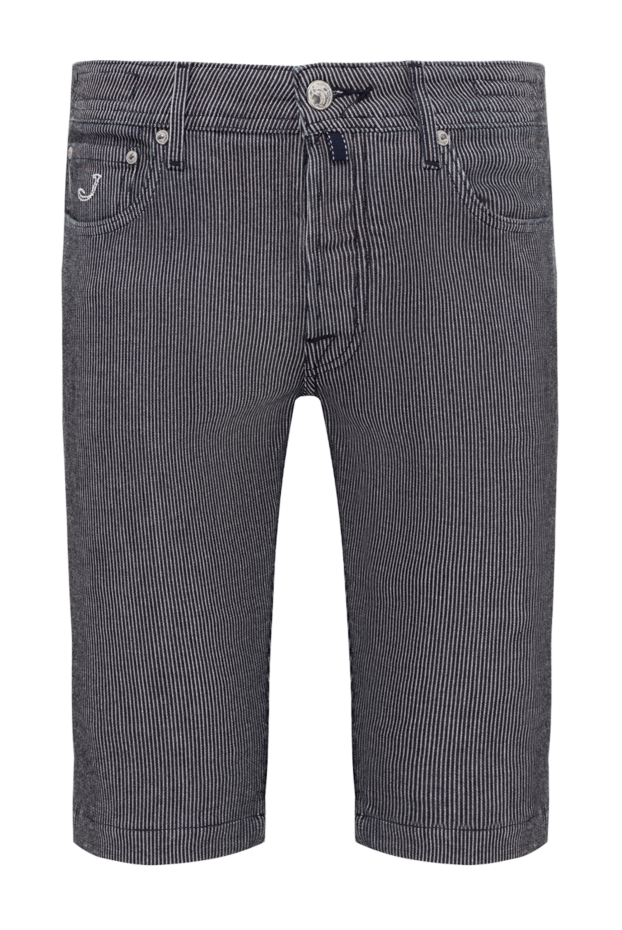 Jacob Cohen men's denim bermuda shorts with thin vertical stripes 193267 - photo 1