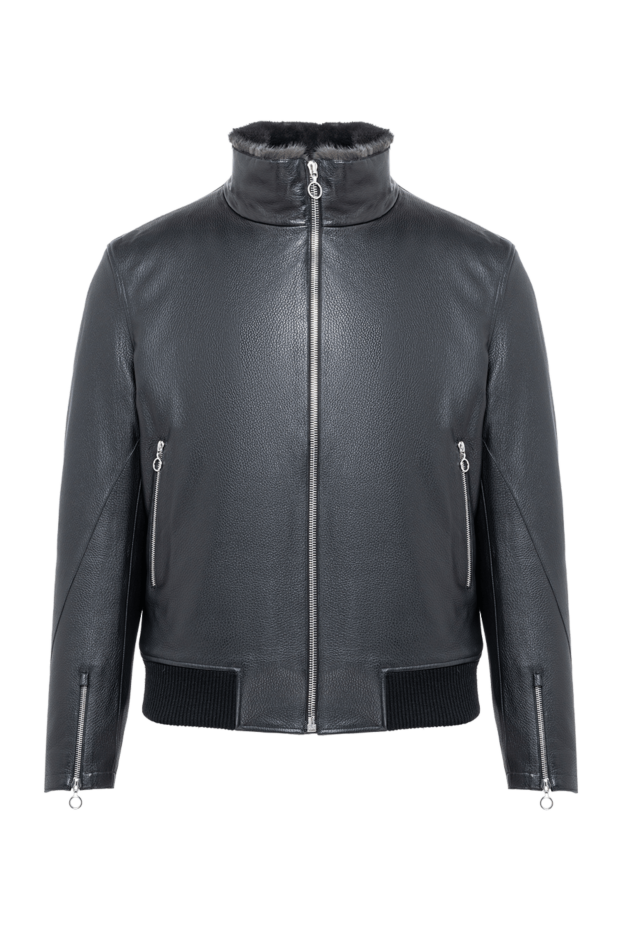 Seraphin black leather bomber jacket with fur collar 193271 - photo 1