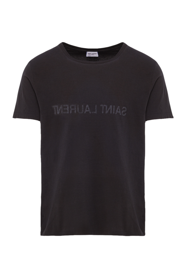 Saint Laurent men's black t-shirt with inverted logo 193276 - photo 1