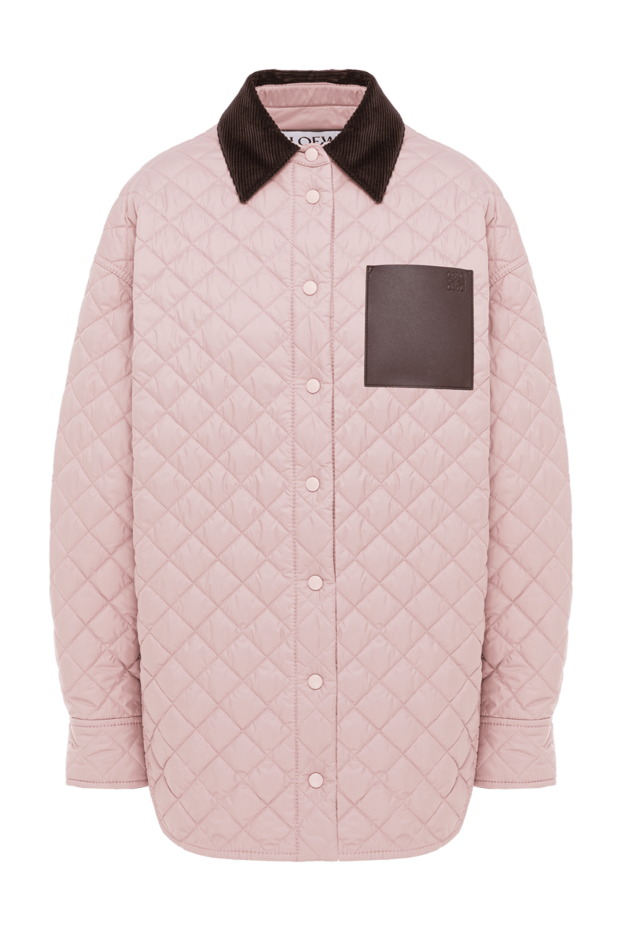 Loewe women's quilted shirt jacket with contrast pocket and collar 193313 - photo 1