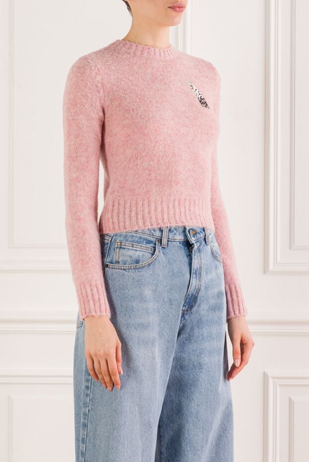 Loewe pink jumper in medium weight shaggy wool 193314 - photo 3