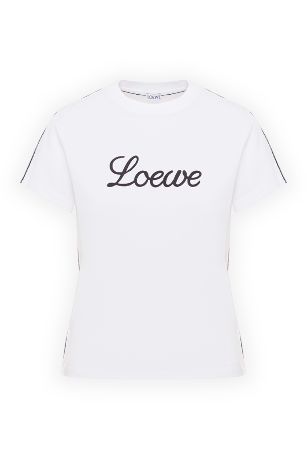 Loewe women's loose-fitting white t-shirt made of lightweight cotton 193318 - photo 1