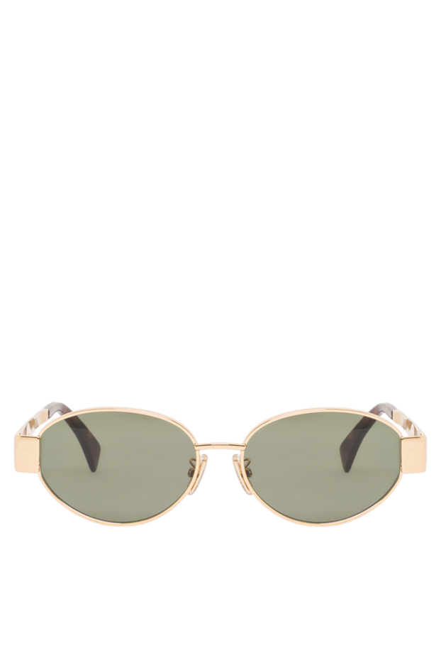 Celine women's sunglasses with gold metal frame and oval lenses 193320 - photo 1