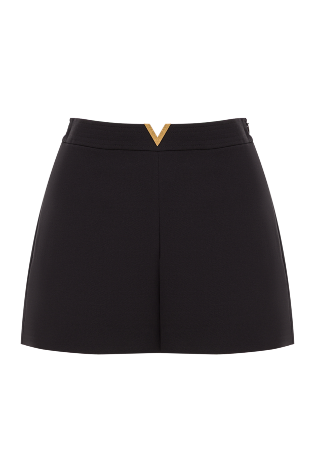 Black shorts with a metallic VLogo detail at the waist - photo 1