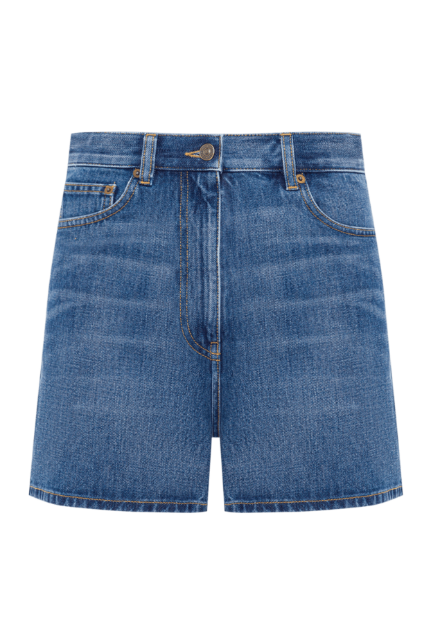 Valentino denim shorts with gold metallic vgold logo on the pockets 193334 - photo 1