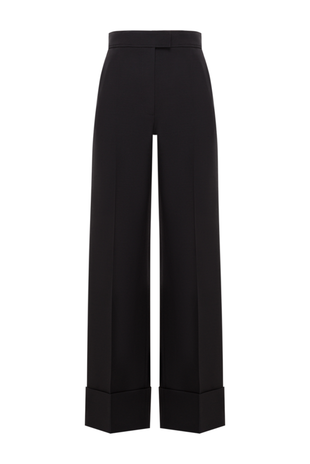 Valentino black trousers with wide turn-ups and creases 193343 - photo 1