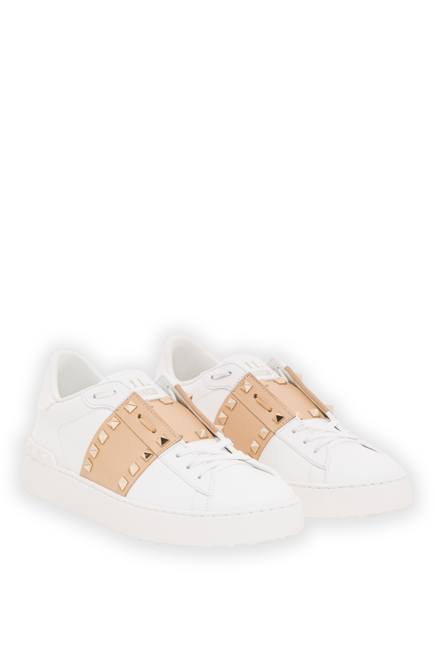 Valentino rockstud untitled women's leather sneakers with signature metal studs 193345 - photo 3