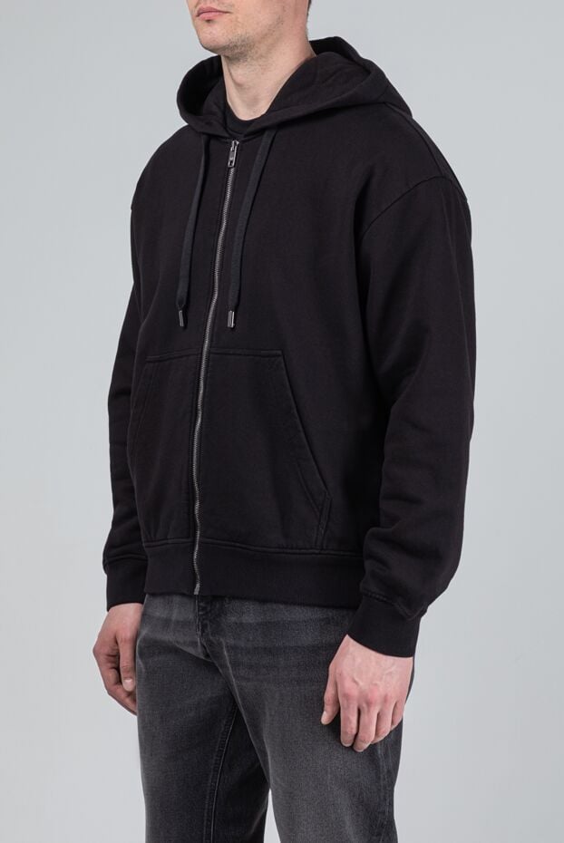 Dolce & Gabbana black cotton jersey hoodie with embroidered logo 193378 - photo 3