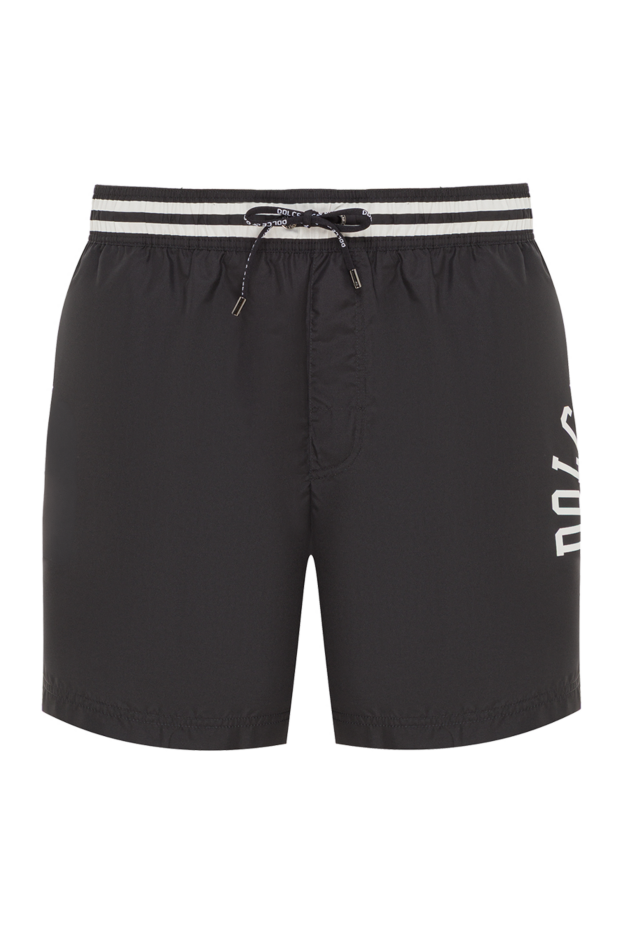 Dolce & Gabbana black beach boxer shorts with contrasting logo 193379 - photo 1