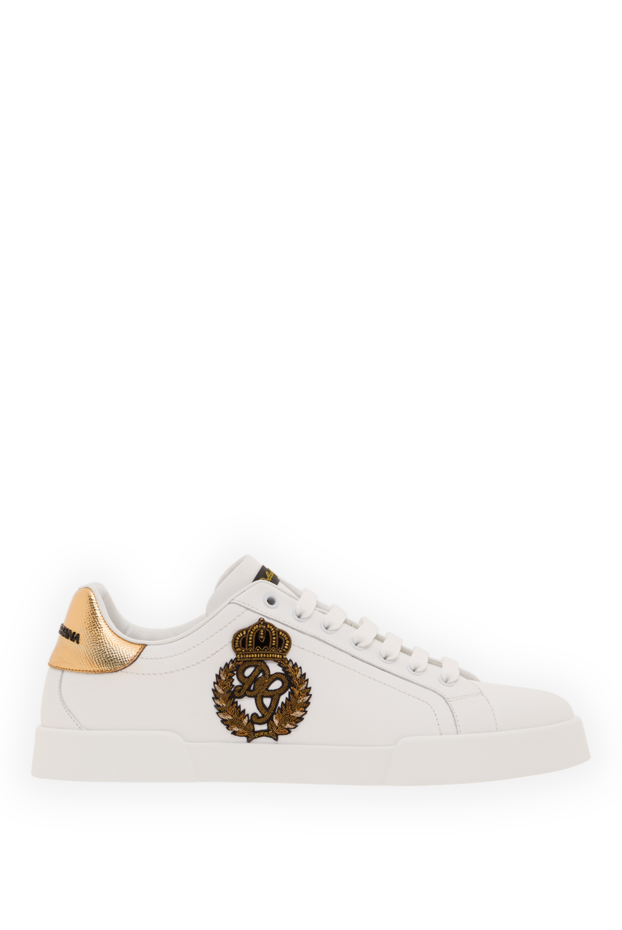 Dolce & Gabbana men's portofino white calfskin nappa leather sneakers 193386 - photo 1