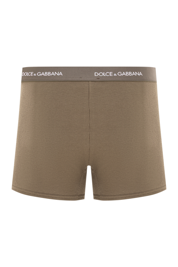 Dolce & Gabbana men's khaki boxer shorts made of soft, stretchy ribbed cotton 193390 - photo 2