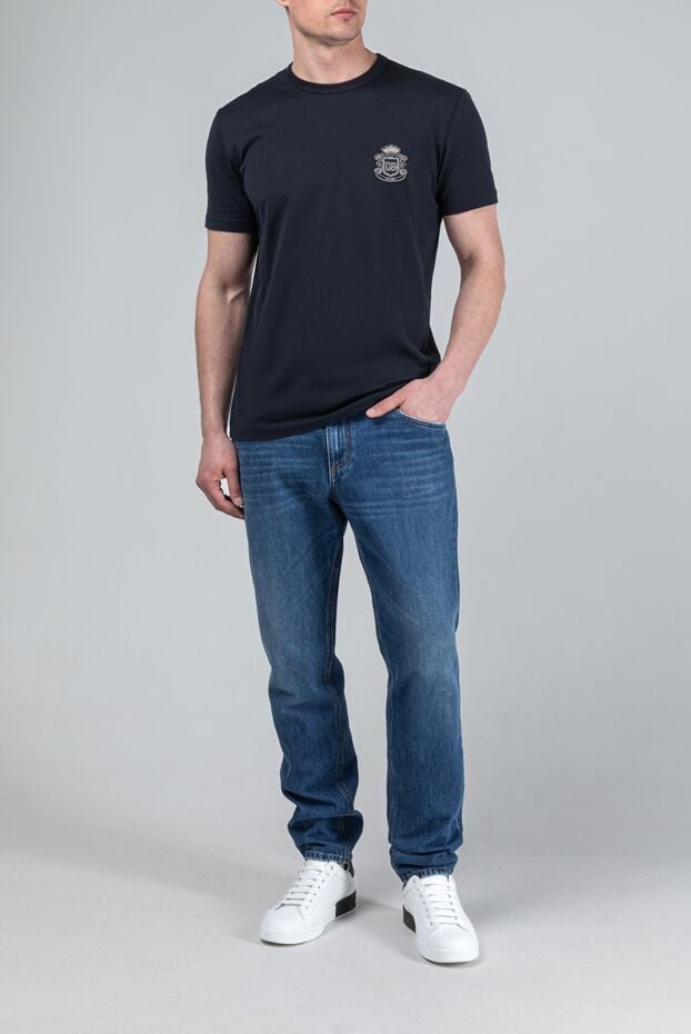 Dolce & Gabbana men's heavyweight denim jeans with a branded patch on the back pocket 193400 - photo 2