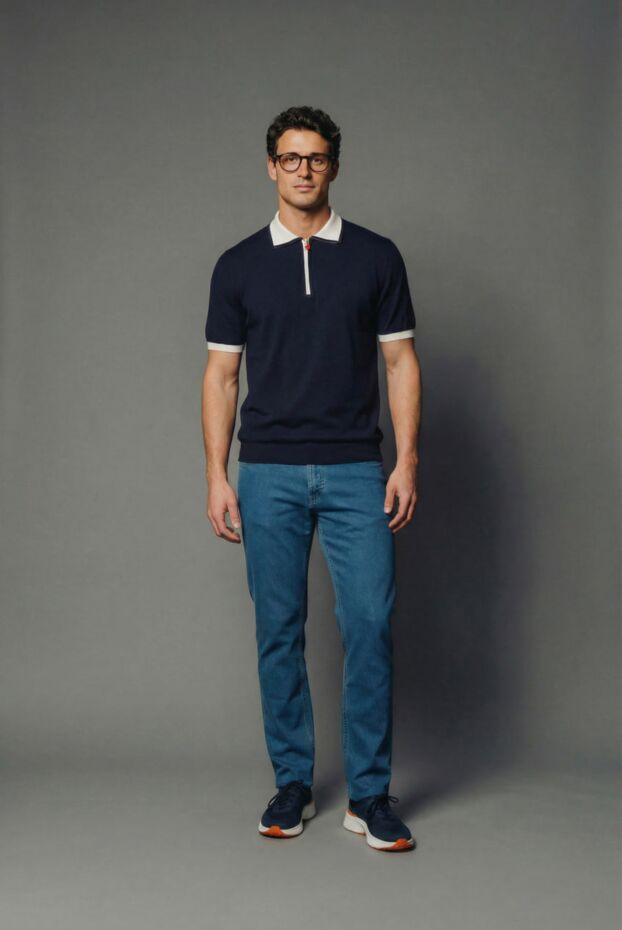 Dolce & Gabbana men's tapered jeans with a light wash effect 193401 - photo 2