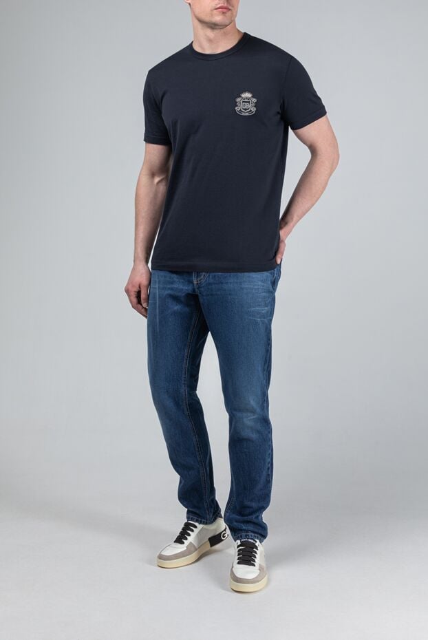Men's blue tapered jeans with a distressed effect - photo 2