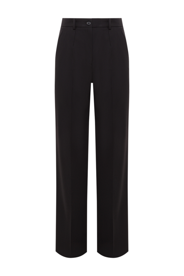 Dolce & Gabbana women's black wool gabardine trousers 193410 - photo 1