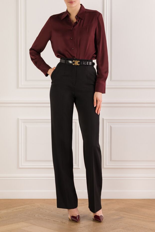 Dolce & Gabbana women's black wool gabardine trousers 193410 - photo 2