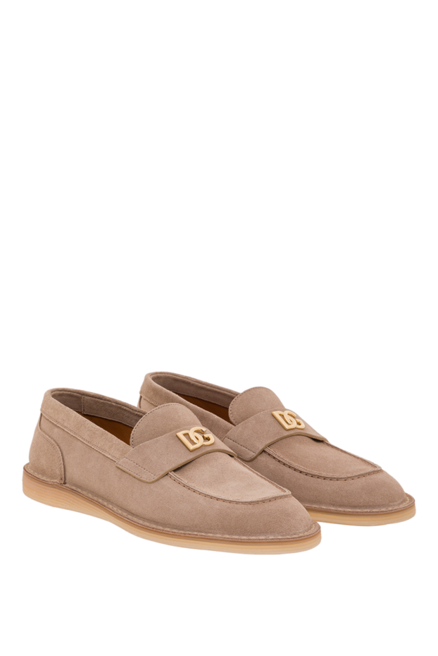 Dolce & Gabbana women's loafers in beige calfskin suede 193423 - photo 2