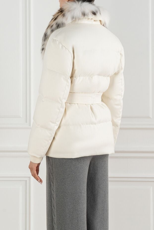 FG Furs a quilted down jacket made of matte fabric with a luxurious lynx shawl collar 193456 - photo 3