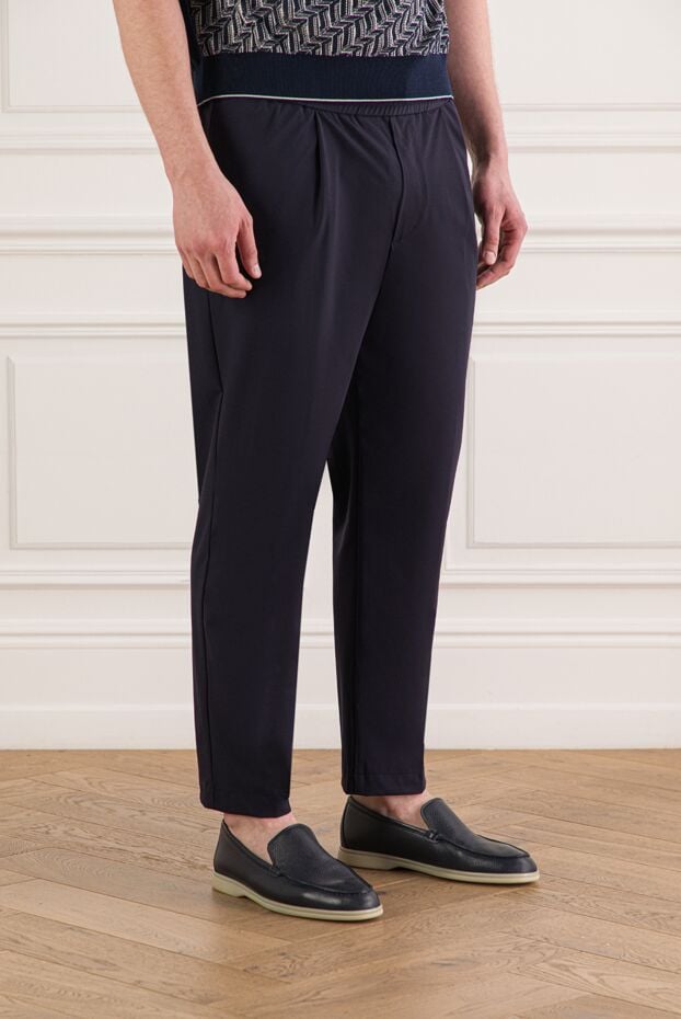 Jacob Cohen men's straight-leg trousers in a sporty style, blue 193484 - photo 3