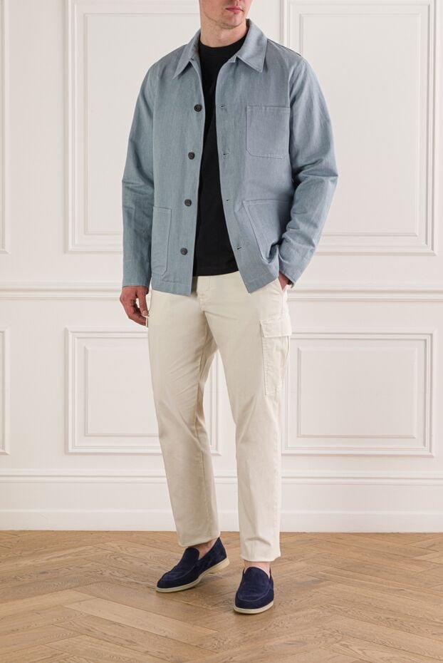 Jacob Cohen men's lightweight blue overshot shirt jacket 193487 - photo 2