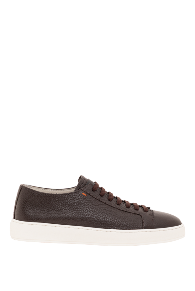Santoni cleanic men's brown leather sneakers 193505 - photo 1