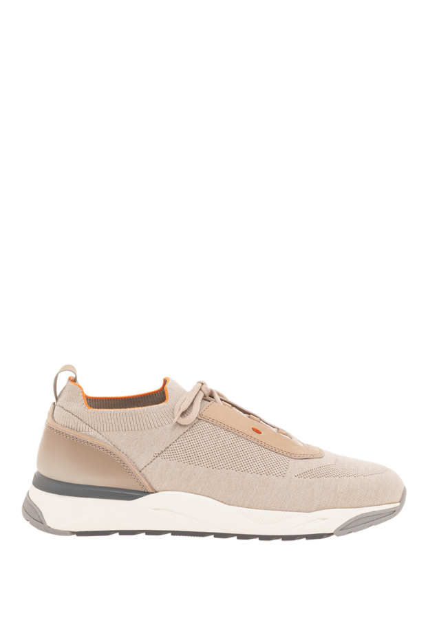 Santoni beige sneakers with orange trim 193510 - photo 1