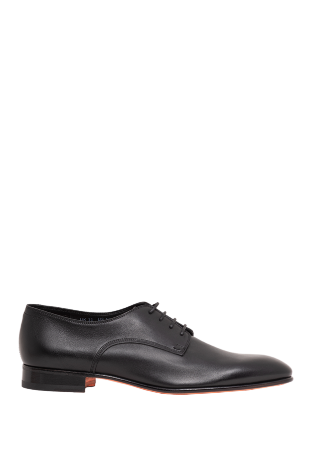 Santoni men's black leather derby shoes 193516 - photo 1