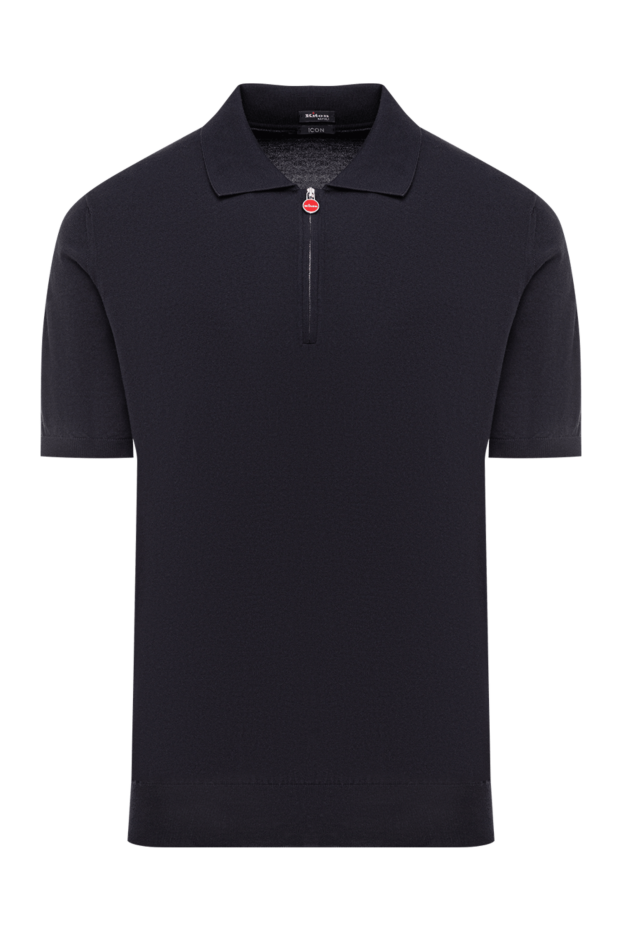 Kiton men's blue polo shirt with a zipper 193538 - photo 1