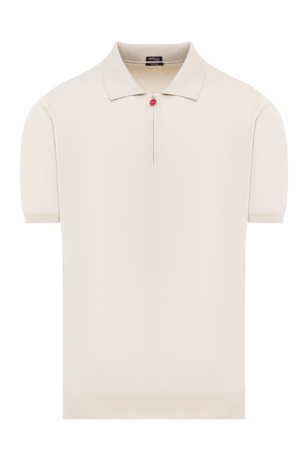 Kiton men's milky white cotton polo shirt 193541 - photo 1