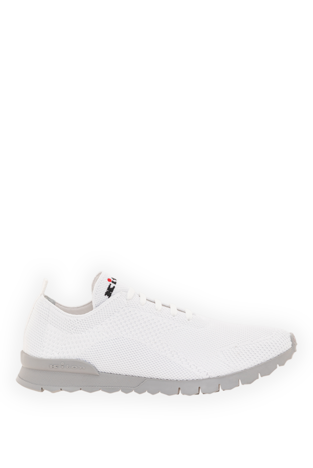 Kiton white men's knit sneakers with a contrasting grey sole 193549 - photo 1