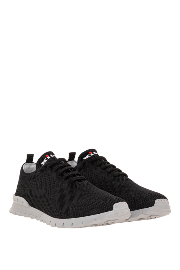 Kiton black men's knit sneakers with a grey sole 193551 - photo 3