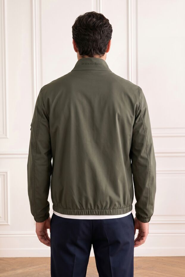 Stefano Ricci a lightweight khaki windbreaker with a simple emblem patch and a pocket on the sleeve. 193569 - photo 2