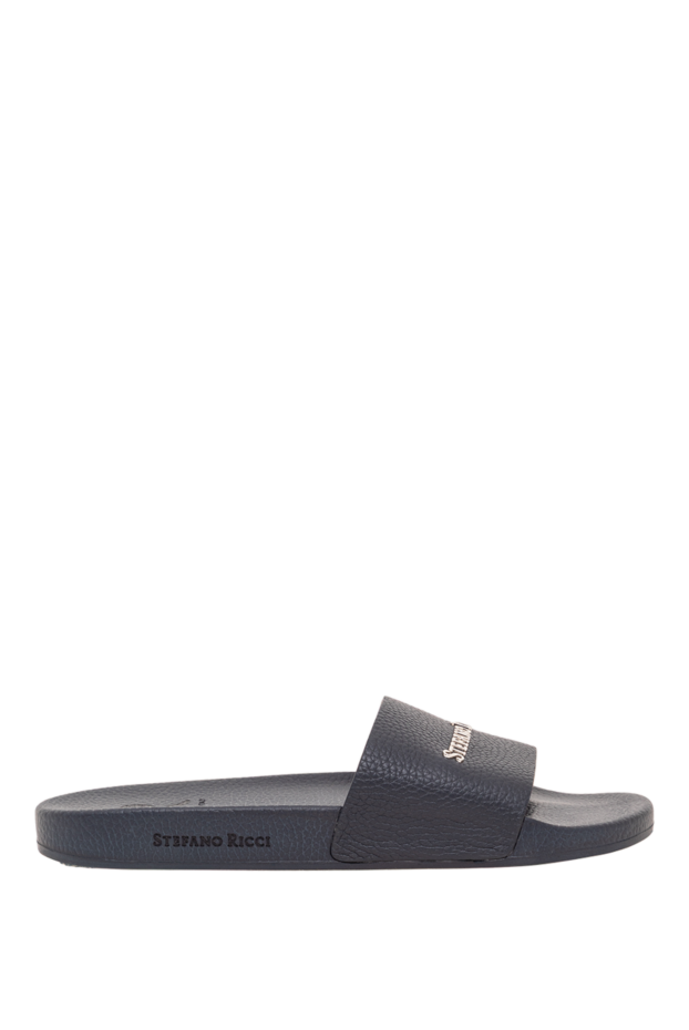 Stefano Ricci men's blue crocodile leather flip-flops with anatomical insoles 193572 - photo 1