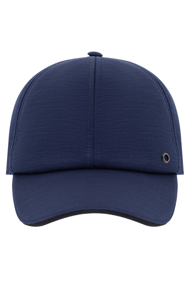 Stefano Ricci blue wool baseball cap with signature metal detail 193574 - photo 1