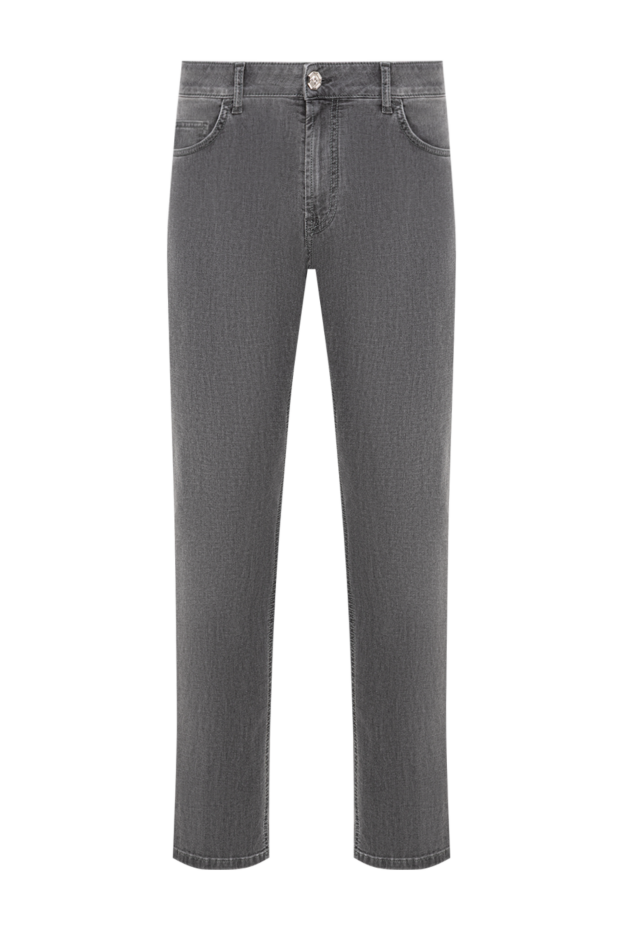 Stefano Ricci men's gray jeans with eagle head embroidery on the right pocket 193577 - photo 1