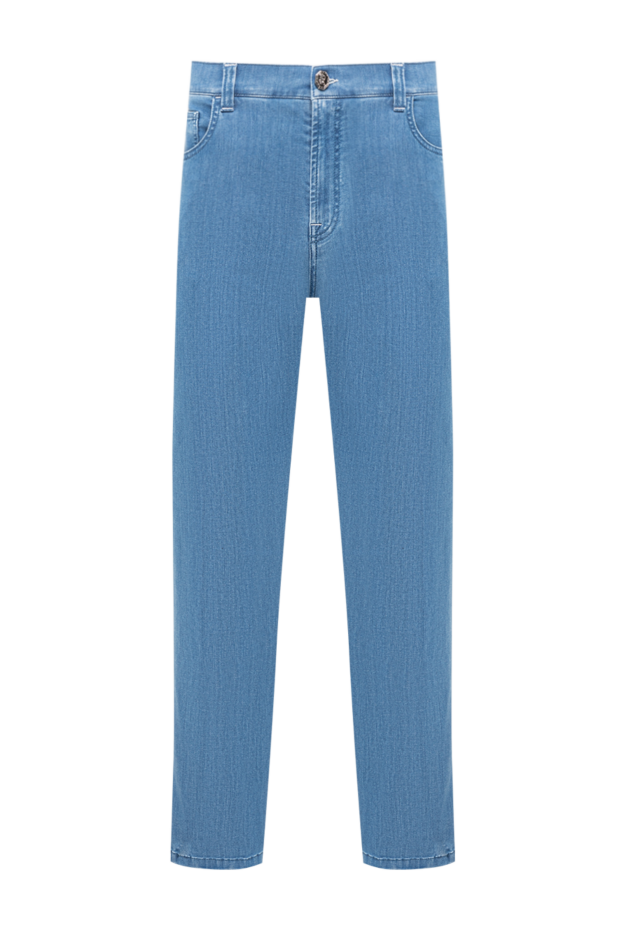 Stefano Ricci straight-leg blue jeans with embroidered monogram 193580 - photo 1