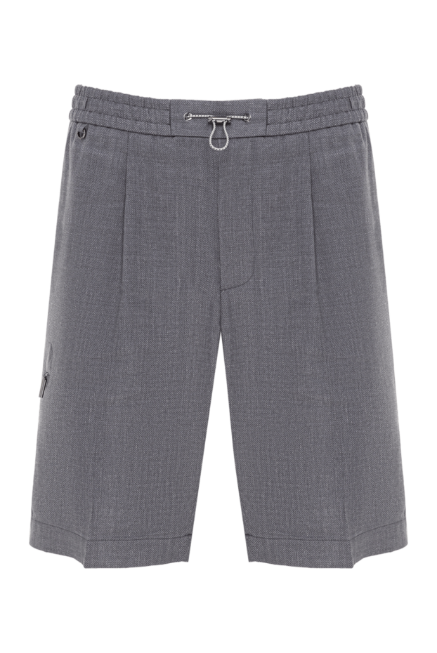 Stefano Ricci men's grey wool and linen shorts with elastic waistband 193584 - photo 1