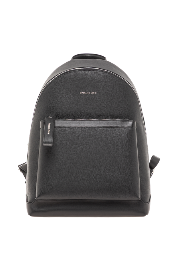 Stefano Ricci black calfskin backpack with a practical front pocket and adjustable straps 193605 - photo 1