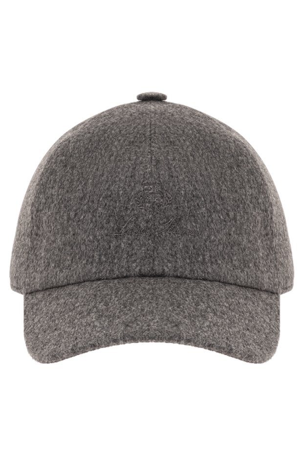 Loro Piana gray baseball cap with a curved brim made of cashmere 193608 - photo 1