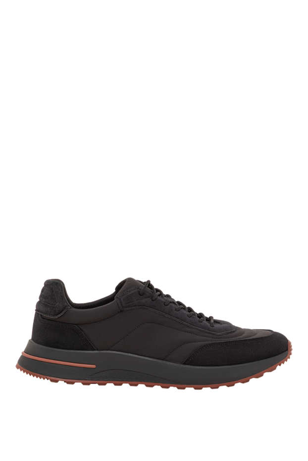 Loro Piana men's week end walk black microfiber and suede sneakers 193612 - photo 1