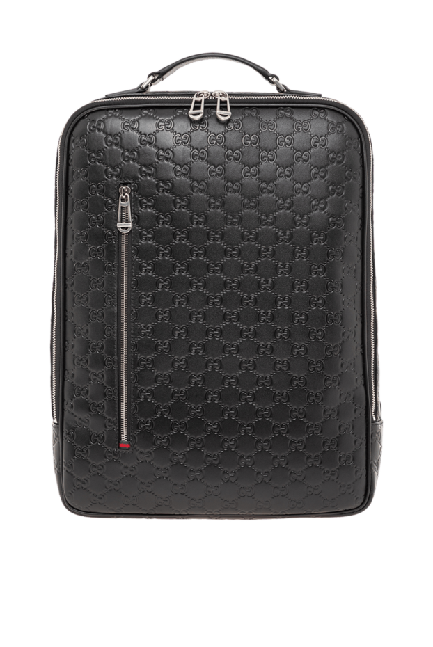 Gucci gg emblem medium backpack in black 193623 - photo 1