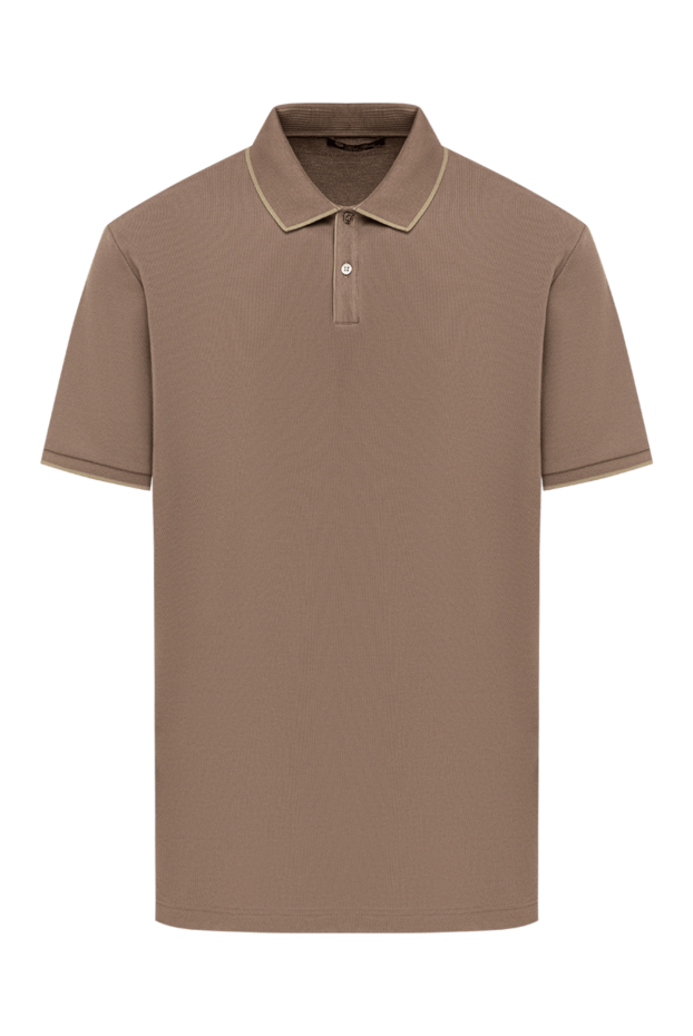 Loro Piana brentwood green polo shirt in stretch cotton pique with two-tone trim 193628 - photo 1