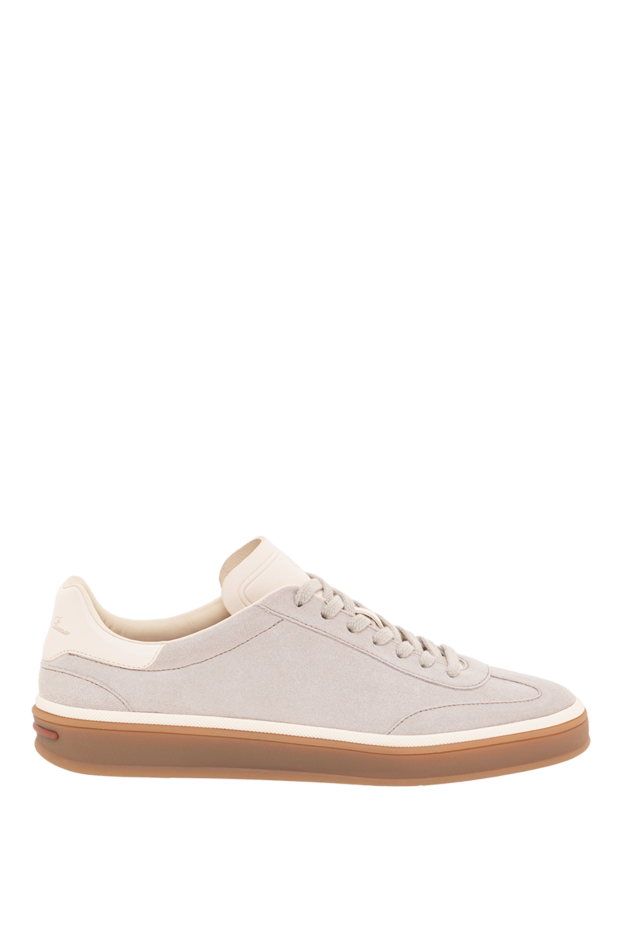 Loro Piana gray suede calfskin walking tennis shoes 193633 - photo 1