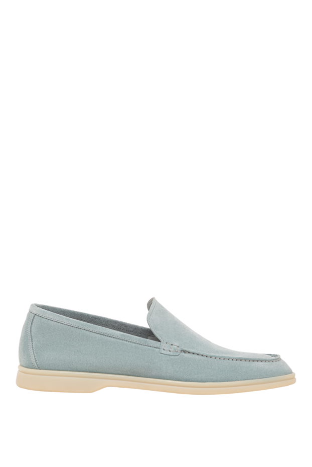 Cesare di Napoli green men's loafers made of genuine suede with a light flexible sole 193682 - photo 1